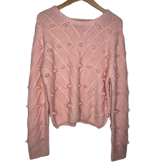 Lumiere Blush Pink Pom Pom Sweater - Picture 3 of 4